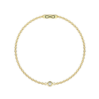 Pulsera Infinity Acero Dorado con Diamante Lab-Grown 2,7 mm