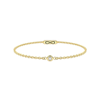 Pulsera Infinity Acero Dorado con Diamante Lab-Grown 2,7 mm