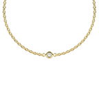 Pulsera Infinity Acero Dorado con Diamante Lab-Grown 2,7 mm