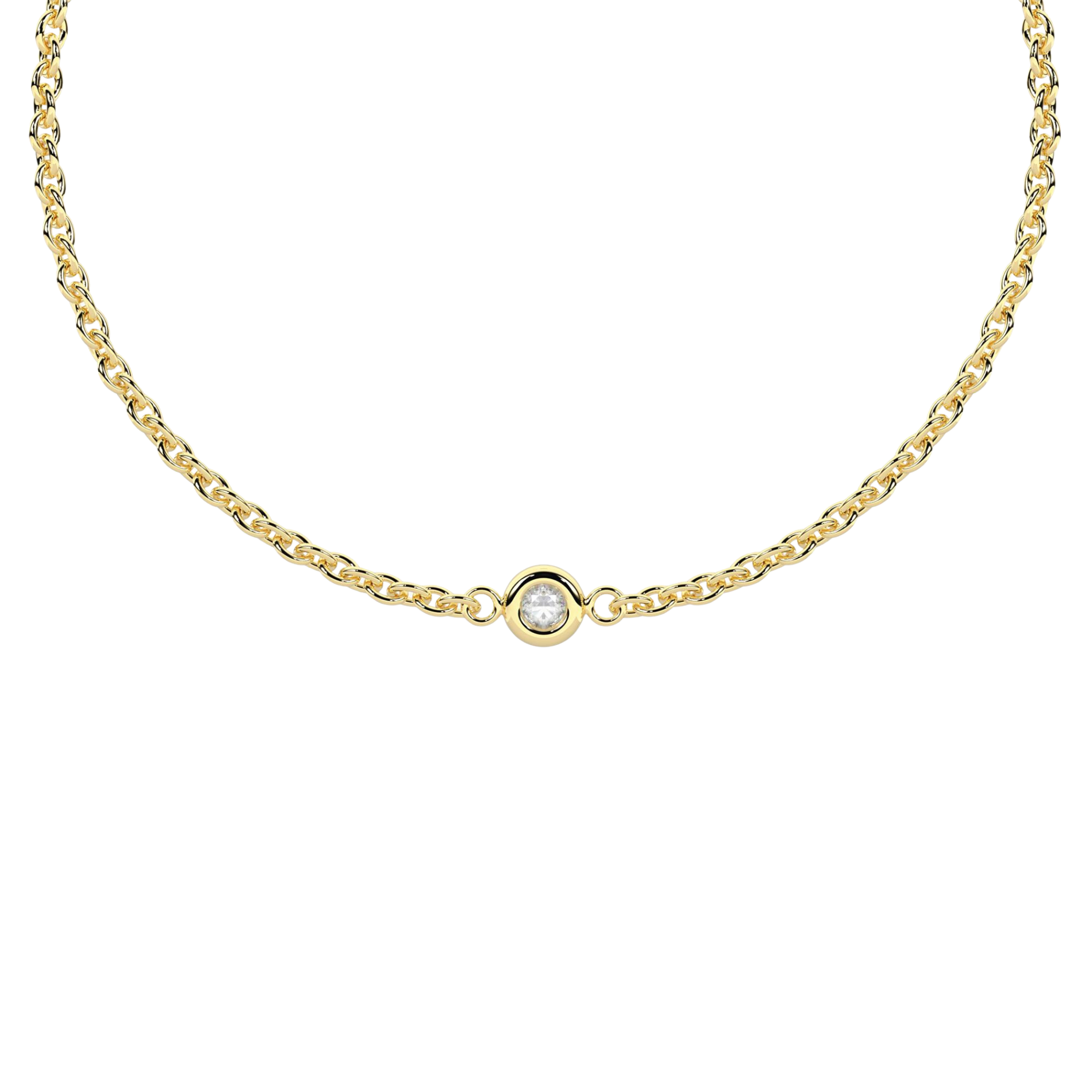 Pulsera Infinity Acero Dorado con Diamante Lab-Grown 2,7 mm