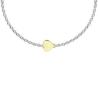 Pulsera Infinity Acero con Charm Corazón Oro 9K