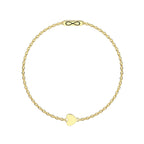 Pulsera Infinity Corazón Acero Dorado