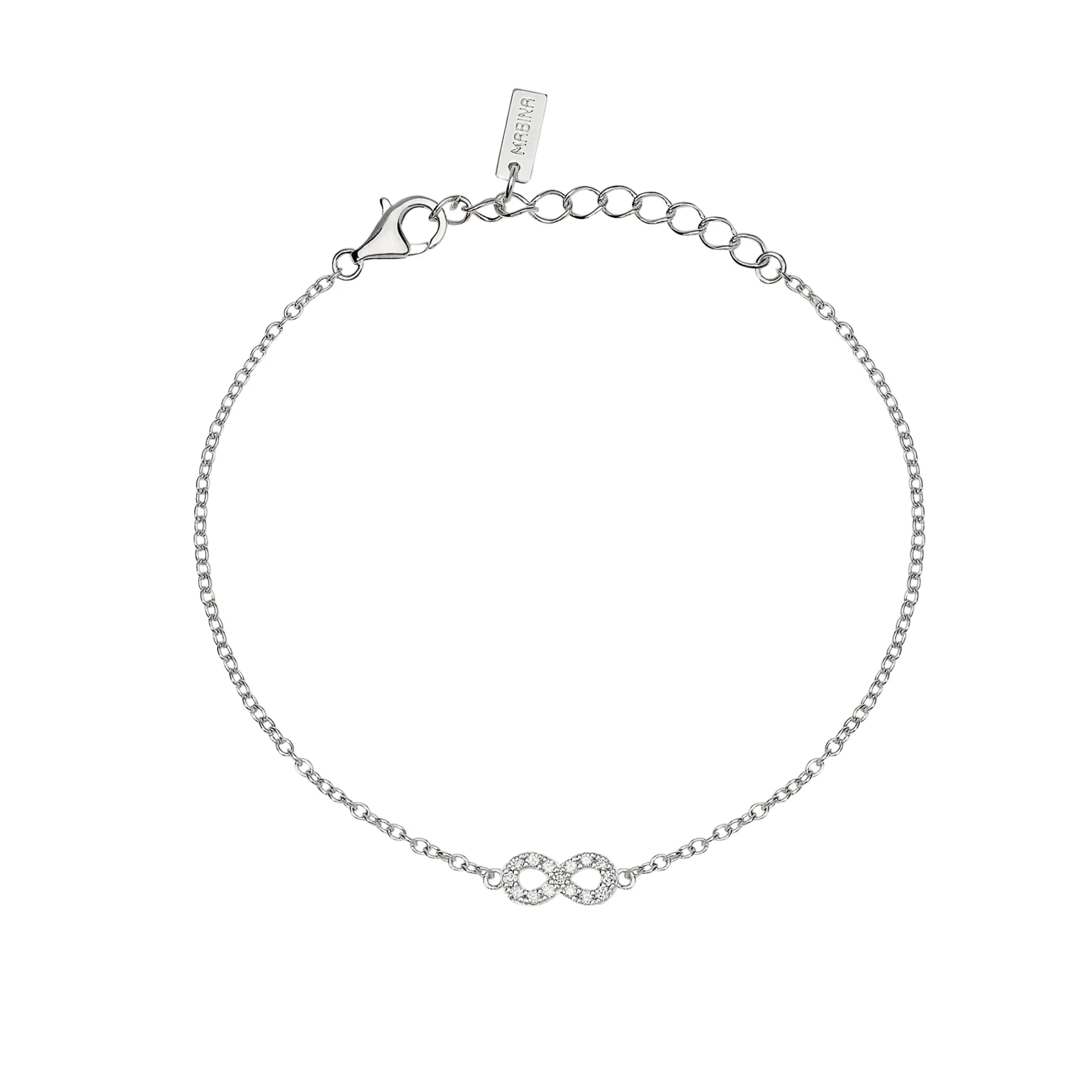 Pulsera Infinity con 0,009 quilates de diamantes cultivados en laboratorio