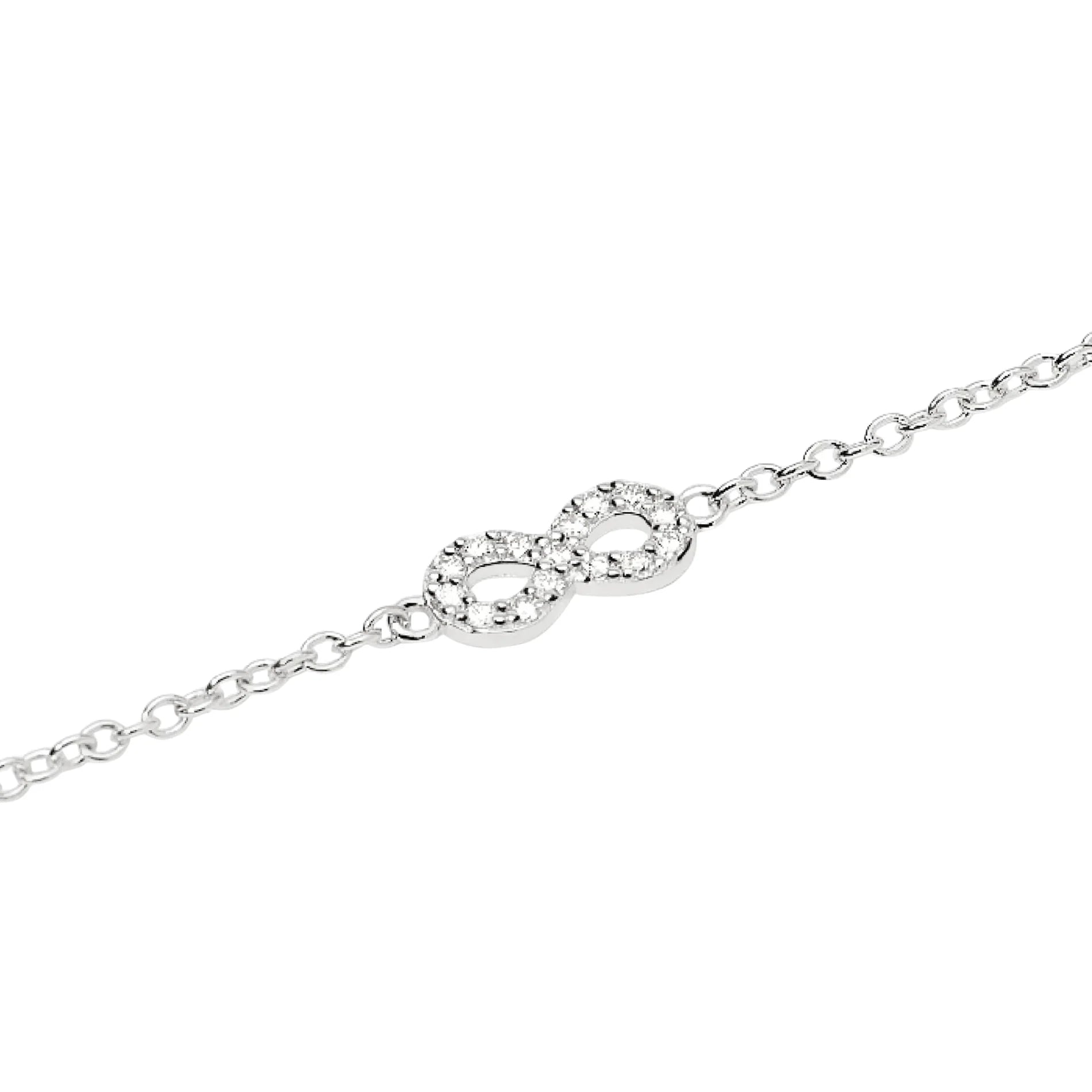 Pulsera Infinity con 0,009 quilates de diamantes cultivados en laboratorio