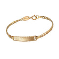 Pulsera Placa Oro 18K para Bebé Personalizable Bautizo