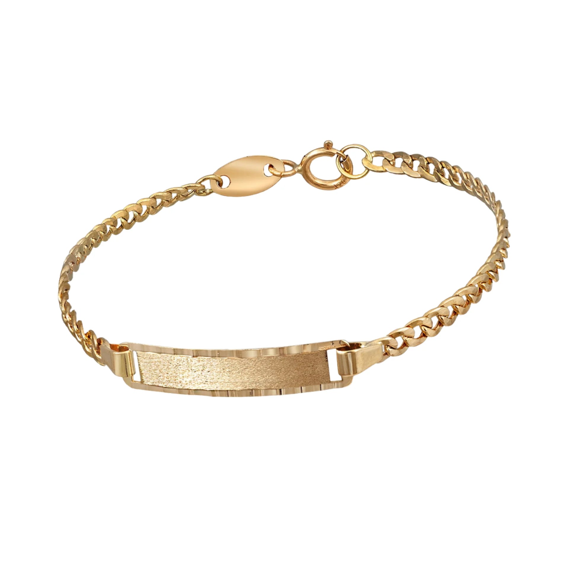 Pulsera Placa Oro 18K para Bebé Personalizable Bautizo