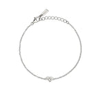 Pulsera para Mujer Heart Solitaire en Plata Rodiada Diamantes Lab-grown 0,027 ct de Mabina