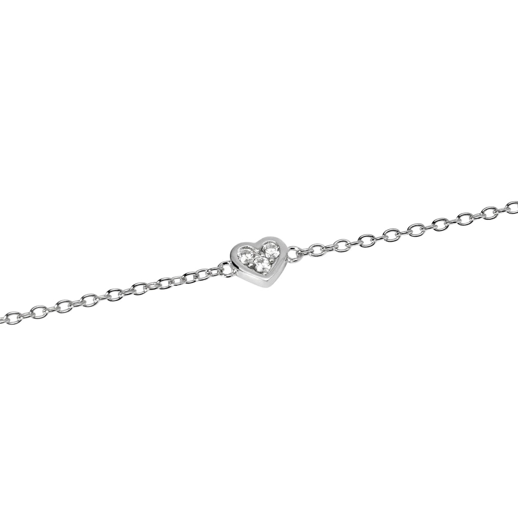 Pulsera para Mujer Heart Solitaire en Plata Rodiada Diamantes Lab-grown 0,027 ct de Mabina