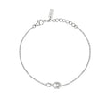 Pulsera con símbolo de infinito y diamante cultivado en laboratorio de 0,06 quilates