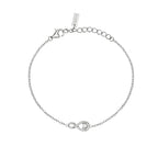 Pulsera con símbolo de infinito y diamante cultivado en laboratorio de 0,06 quilates