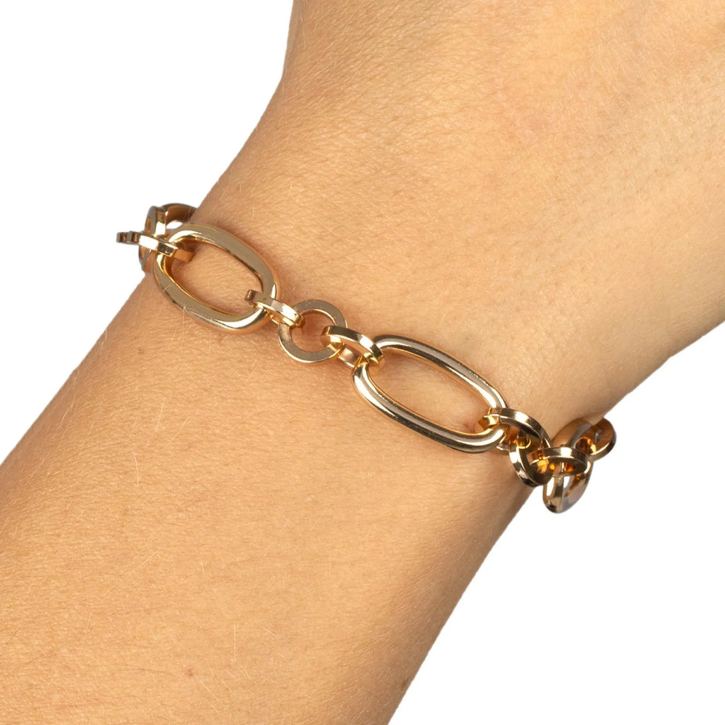 Pulsera para Mujer Essentials Eslabones Ovalados Chapado Oro 18Kt