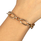 Pulsera para Mujer Essentials Eslabones Ovalados Chapado Oro 18Kt