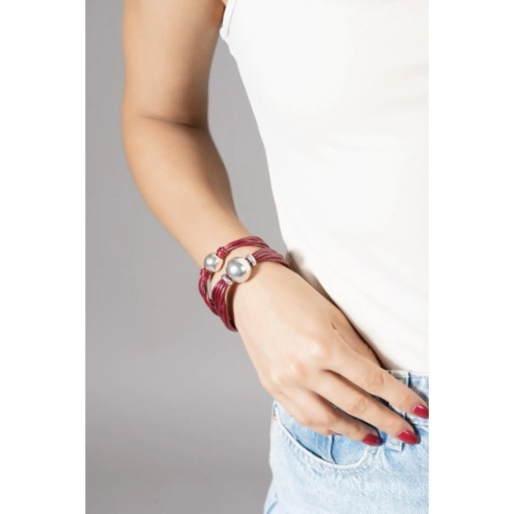 Pulsera para Mujer Titania Acero y Vidrio Murano Ciclón