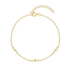 Pulsera para Niña en Plata Bañada en Oro y Circonitas Comunión