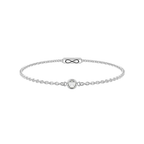 Pulsera Infinity Acero 316L con Diamante Lab-Grown 2,7 mm