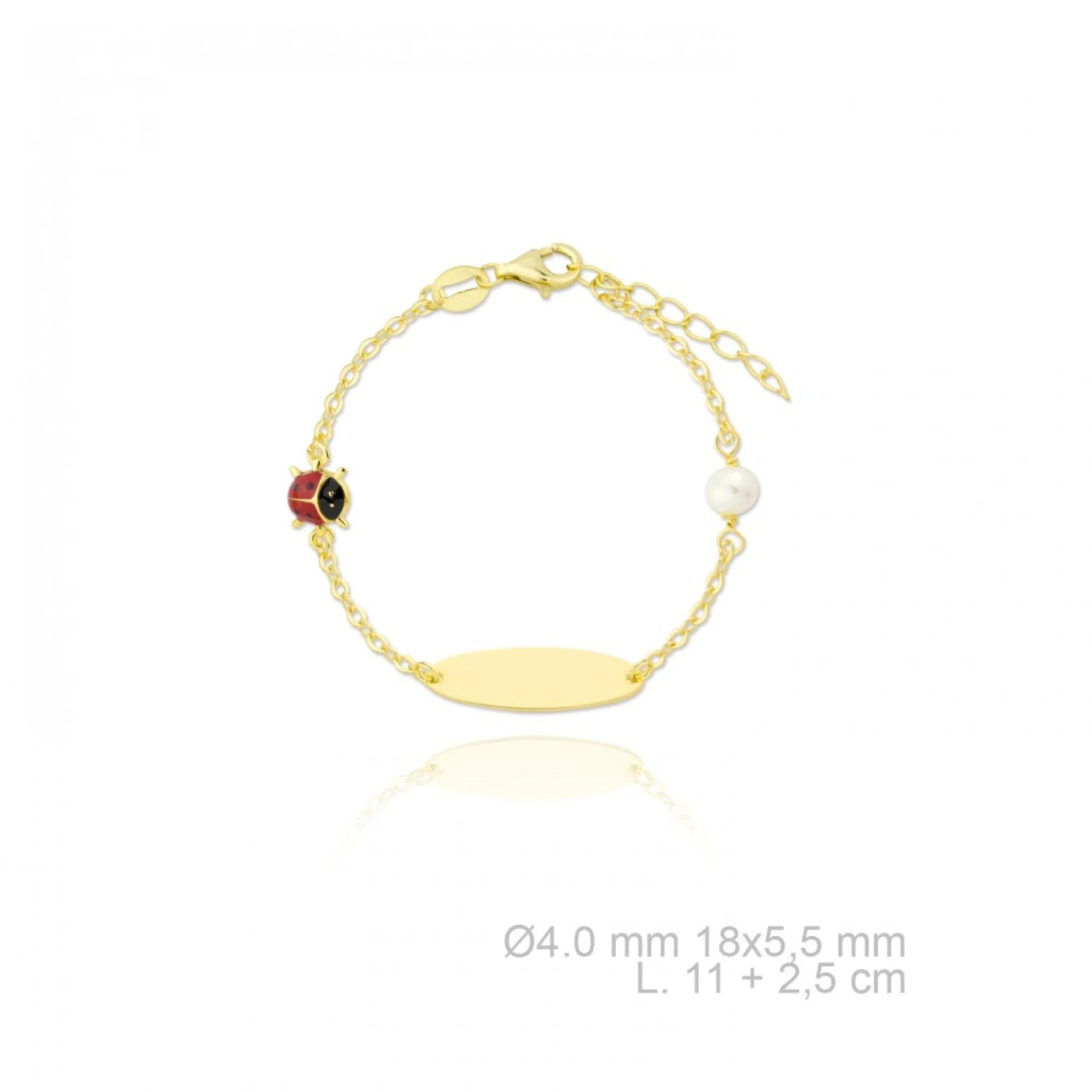 Pulseras de Bebé Infantil en Plata y Plata Chapado en Oro