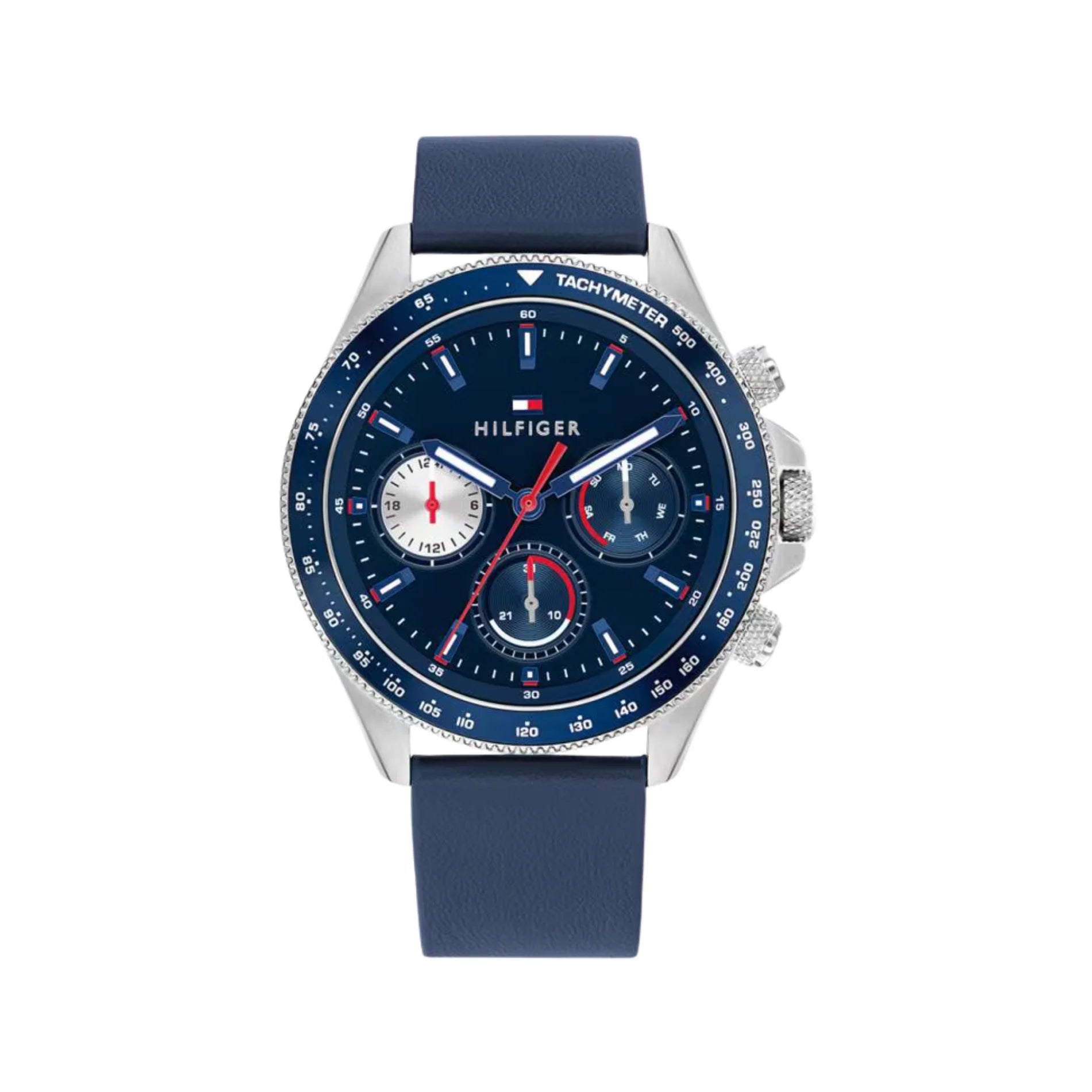 Reloj para Hombre Acero y Correa Piel Azul Clark 1792209 Tommy Hilfiger