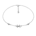 Tobillera con Salamandra de Cadena Minimalista en Plata de Ley 925