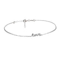 Tobillera de Cadena Minimalista Love en Plata de Ley 925