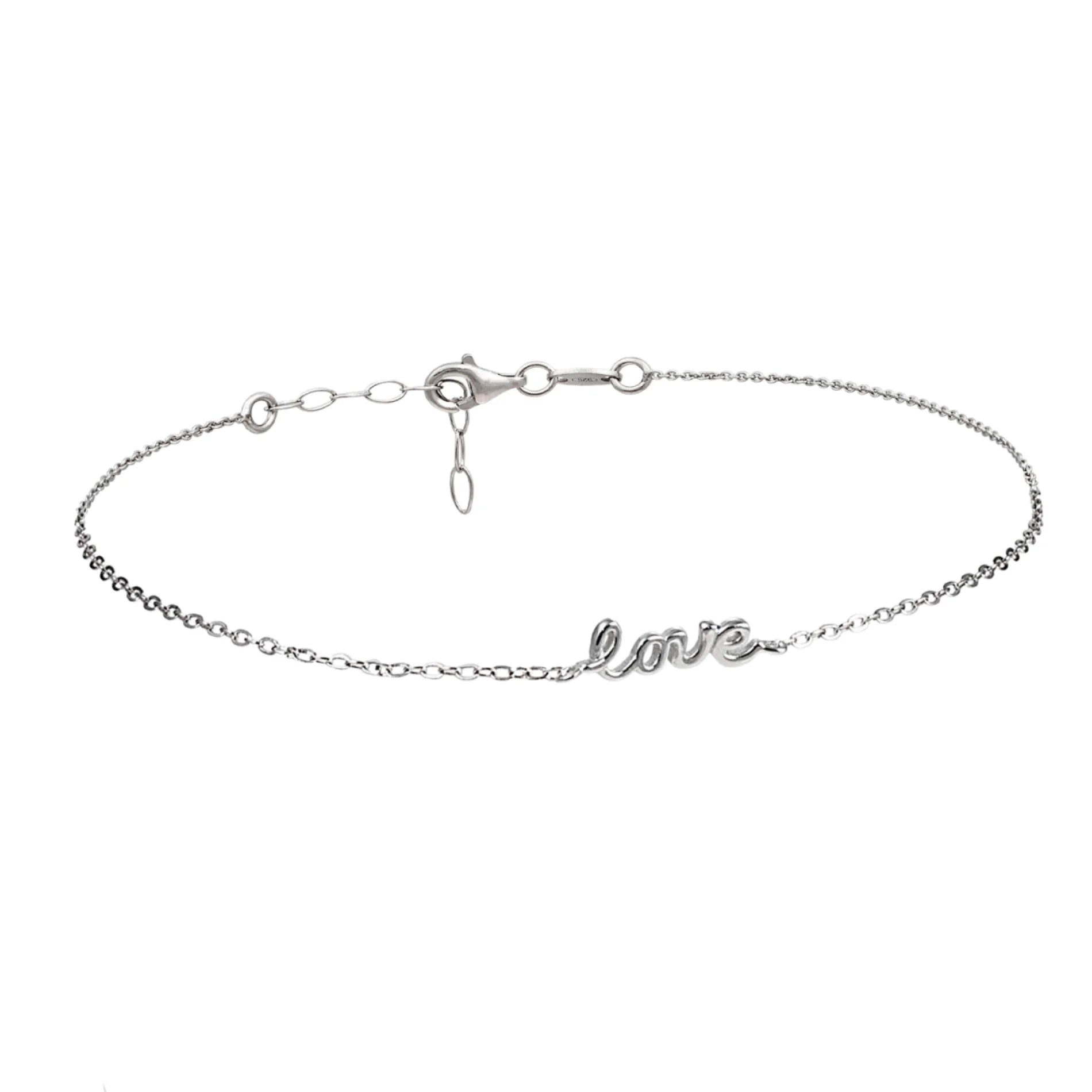 Tobillera de Cadena Minimalista Love en Plata de Ley 925