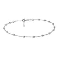 Tobillera Minimal con Bolitas en Plata de Ley 925