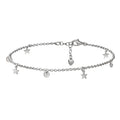 Tobillera con Charms Estrellas y Soles en Plata de Ley 925