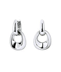Pendientes para Mujer Aros Entrelazados Dual Plata 925