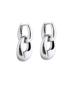 Pendientes para Mujer Aros Entrelazados Dual Plata 925