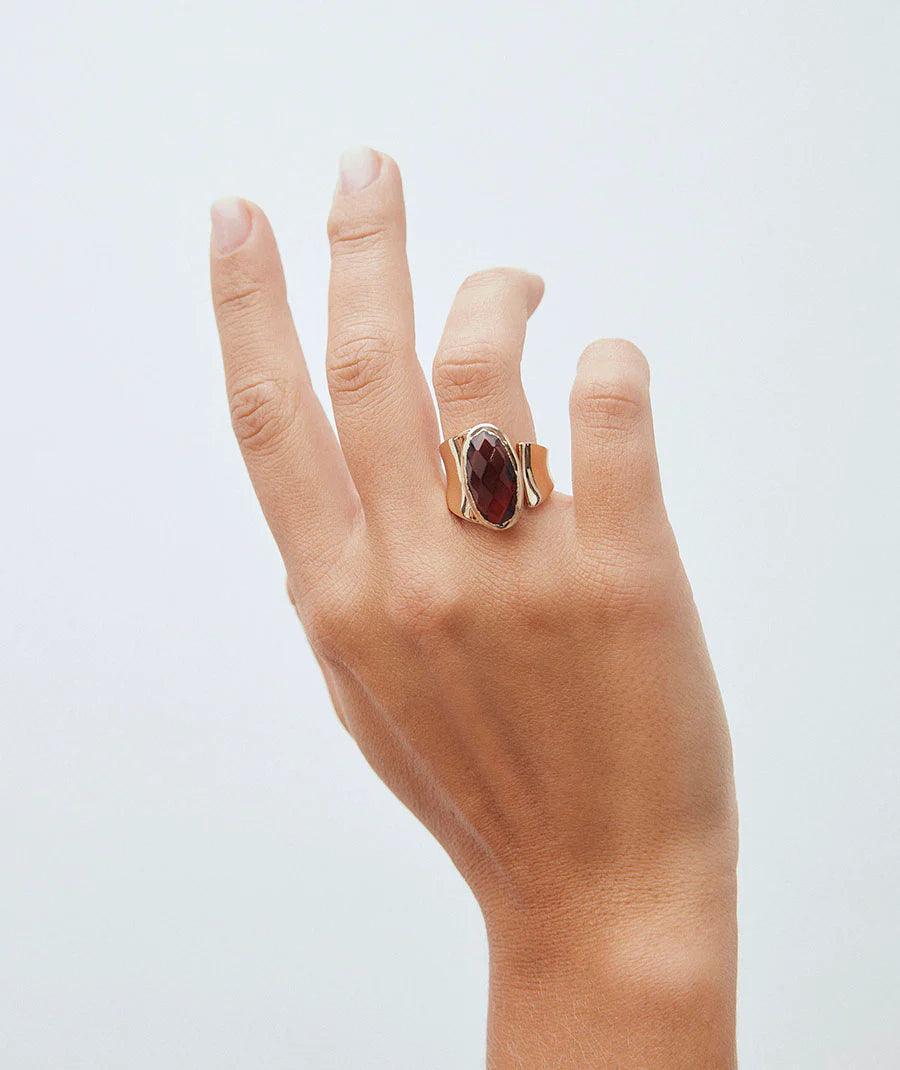 Anillo para Mujer Ancho Honey Oro 18K