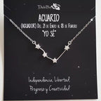 Gargantilla para Mujer HORÓSCOPOS con CONSTELACIONES Plata y Circonitas ThaiBa