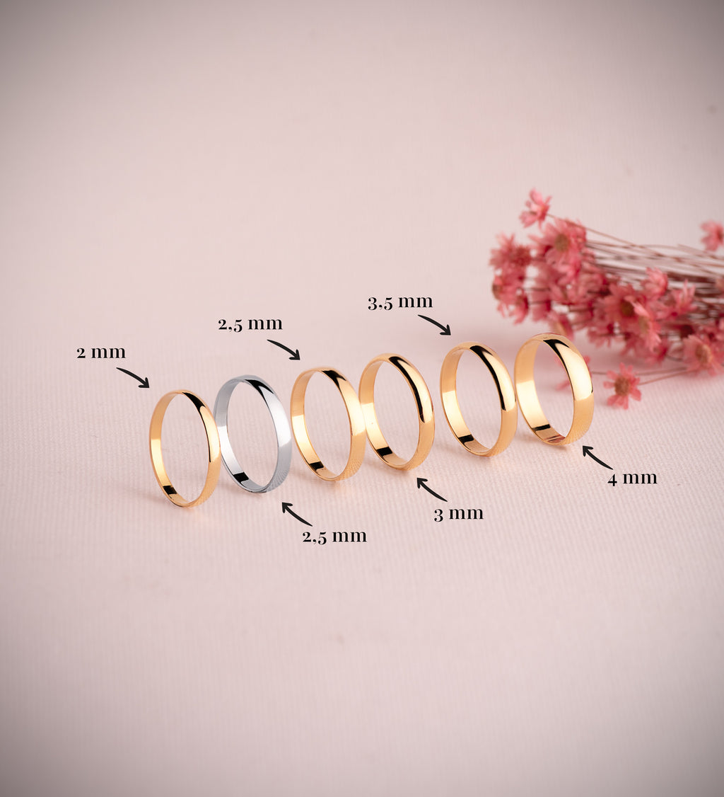 Alianza Boda 3mm Oro de 9k Lisa .