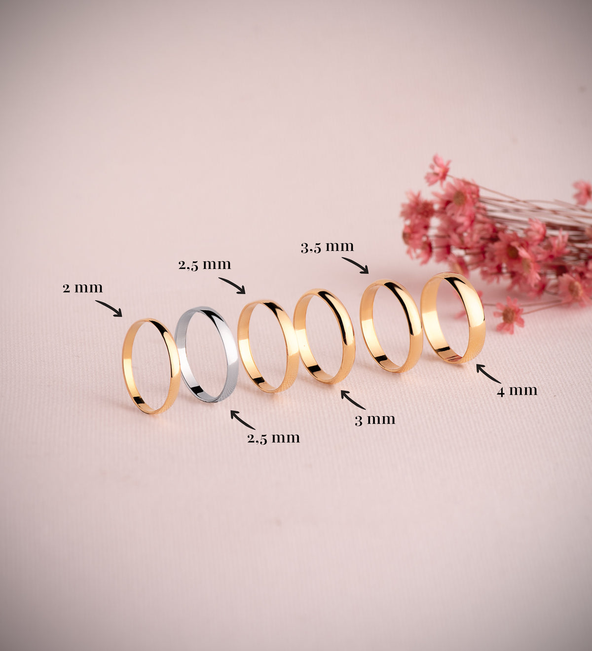 Alianza Boda 3mm Oro de 9k Lisa .