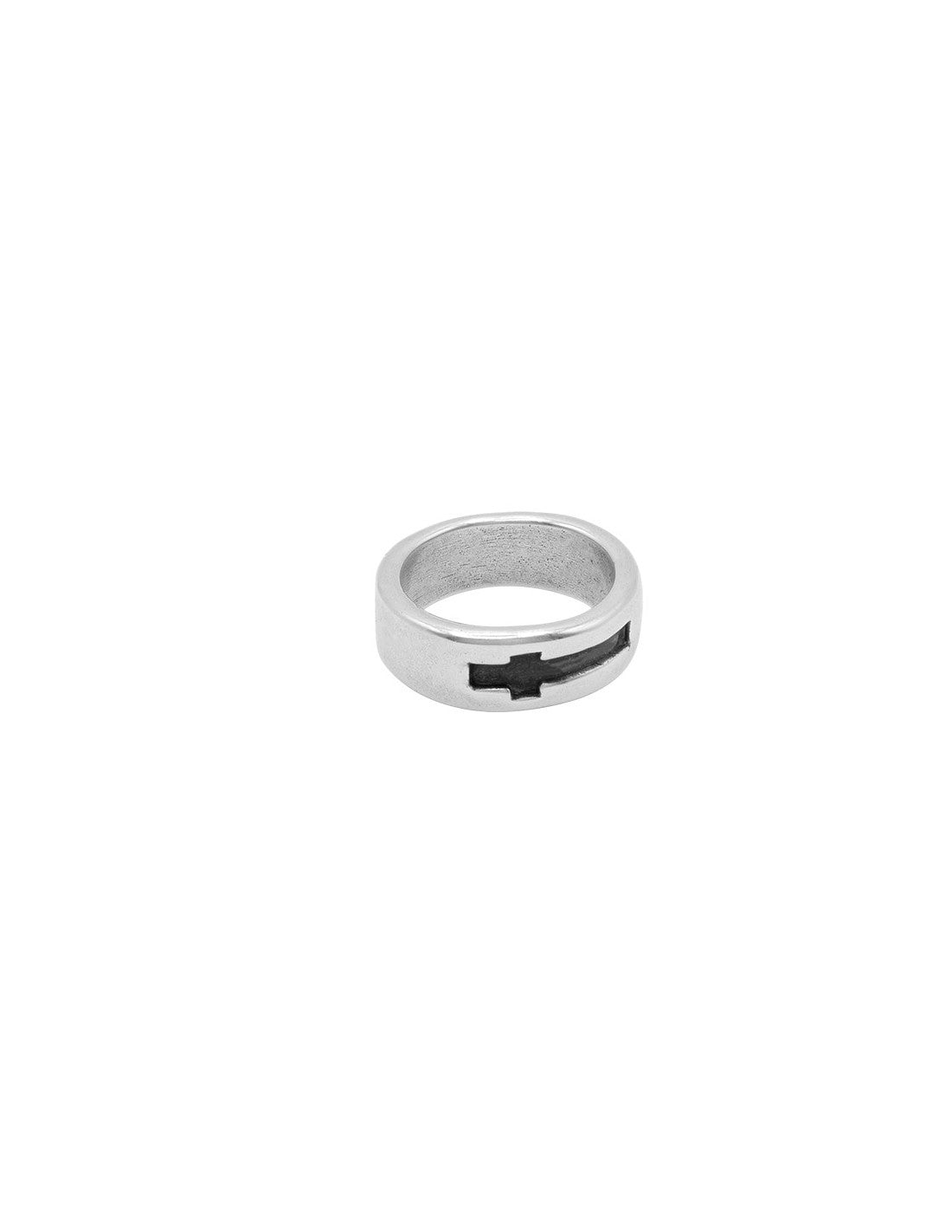 Anillo para Hombre Fe Acero Bañado en Plata colección Man de Ciclón