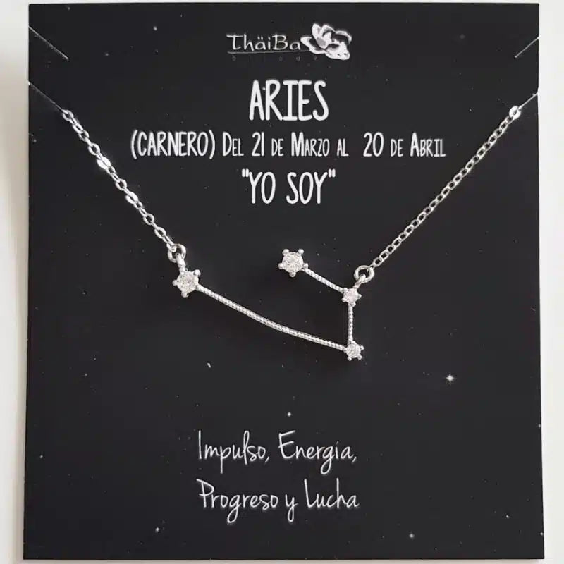 Gargantilla para Mujer HORÓSCOPOS con CONSTELACIONES Plata y Circonitas ThaiBa