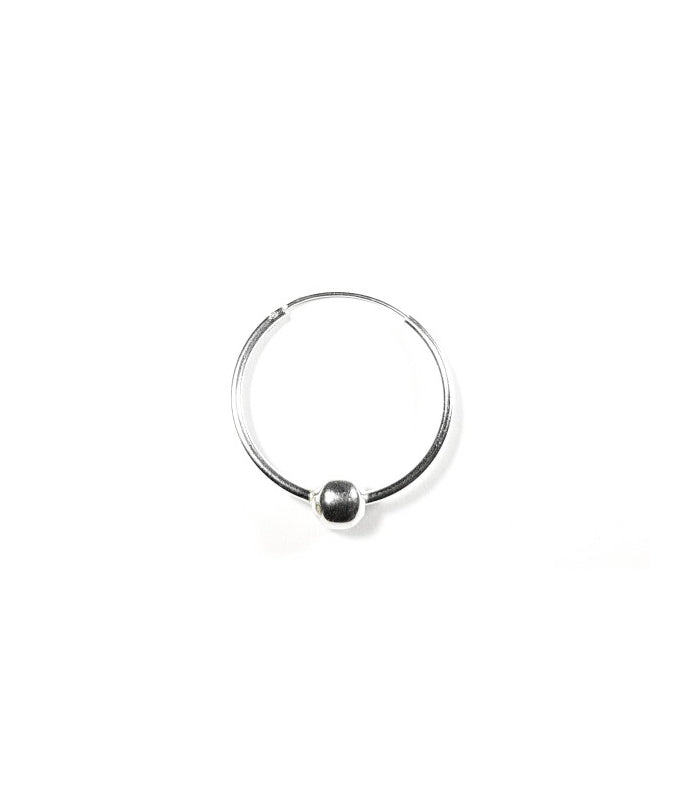 Pendientes Aros BALI BOLA Plata para Mujer