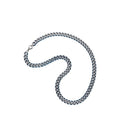Cadena de Acero para Hombre Bicolor Plateado y Azul LISKA