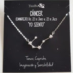 Gargantilla para Mujer HORÓSCOPOS con CONSTELACIONES Plata y Circonitas ThaiBa