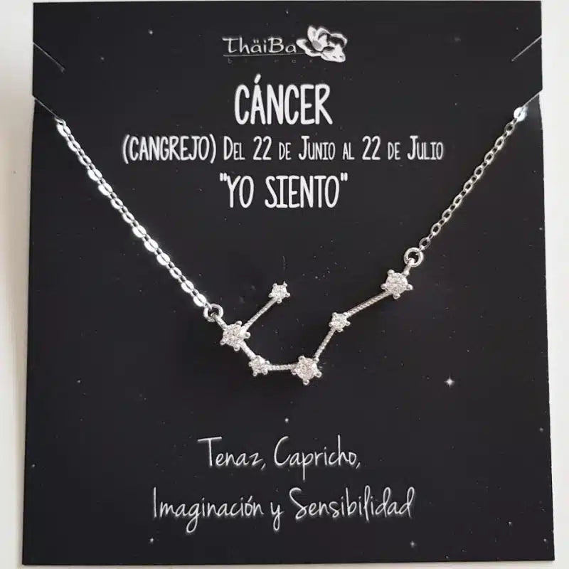 Gargantilla para Mujer HORÓSCOPOS con CONSTELACIONES Plata y Circonitas ThaiBa