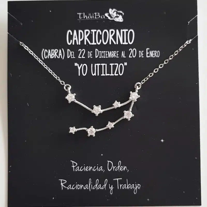 Gargantilla para Mujer HORÓSCOPOS con CONSTELACIONES Plata y Circonitas ThaiBa