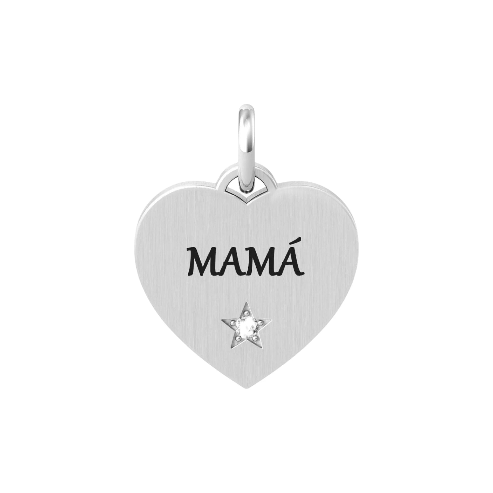 Pulsera para Mujer Rígida de Acero con Charm de Kidult "Mamá"