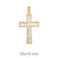 Cruz en Oro Amarillo 18K y Nácar Comunión