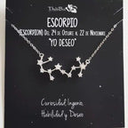 Gargantilla para Mujer HORÓSCOPOS con CONSTELACIONES Plata y Circonitas ThaiBa