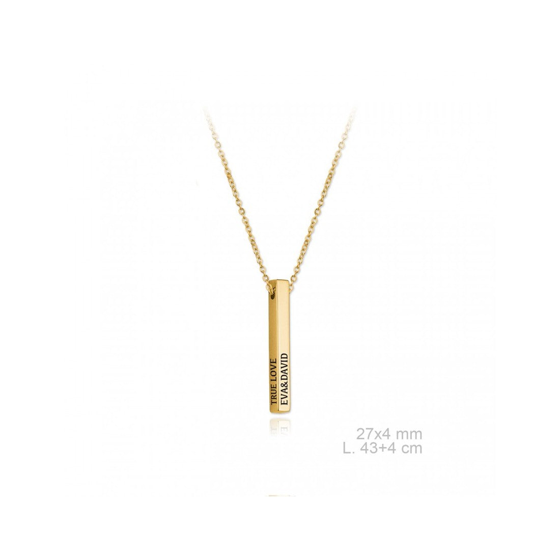 Gargantilla LINGOTE Personalizable para Mujer Plata/Oro