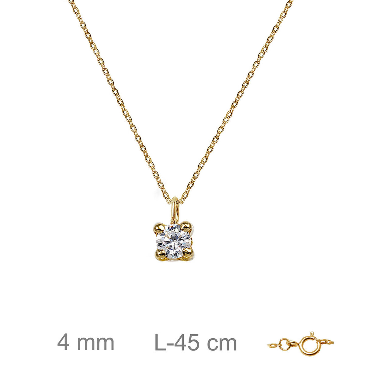 Colgante para Mujer Oro 18K Circonita PUNTO DE LUZ