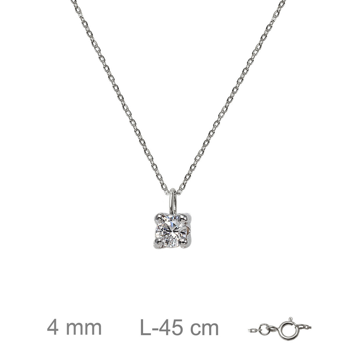 Colgante para Mujer Oro 18K Circonita PUNTO DE LUZ