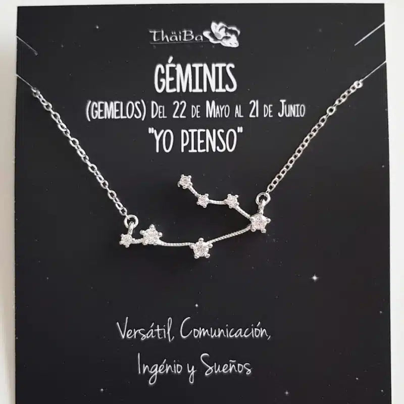 Gargantilla para Mujer HORÓSCOPOS con CONSTELACIONES Plata y Circonitas ThaiBa