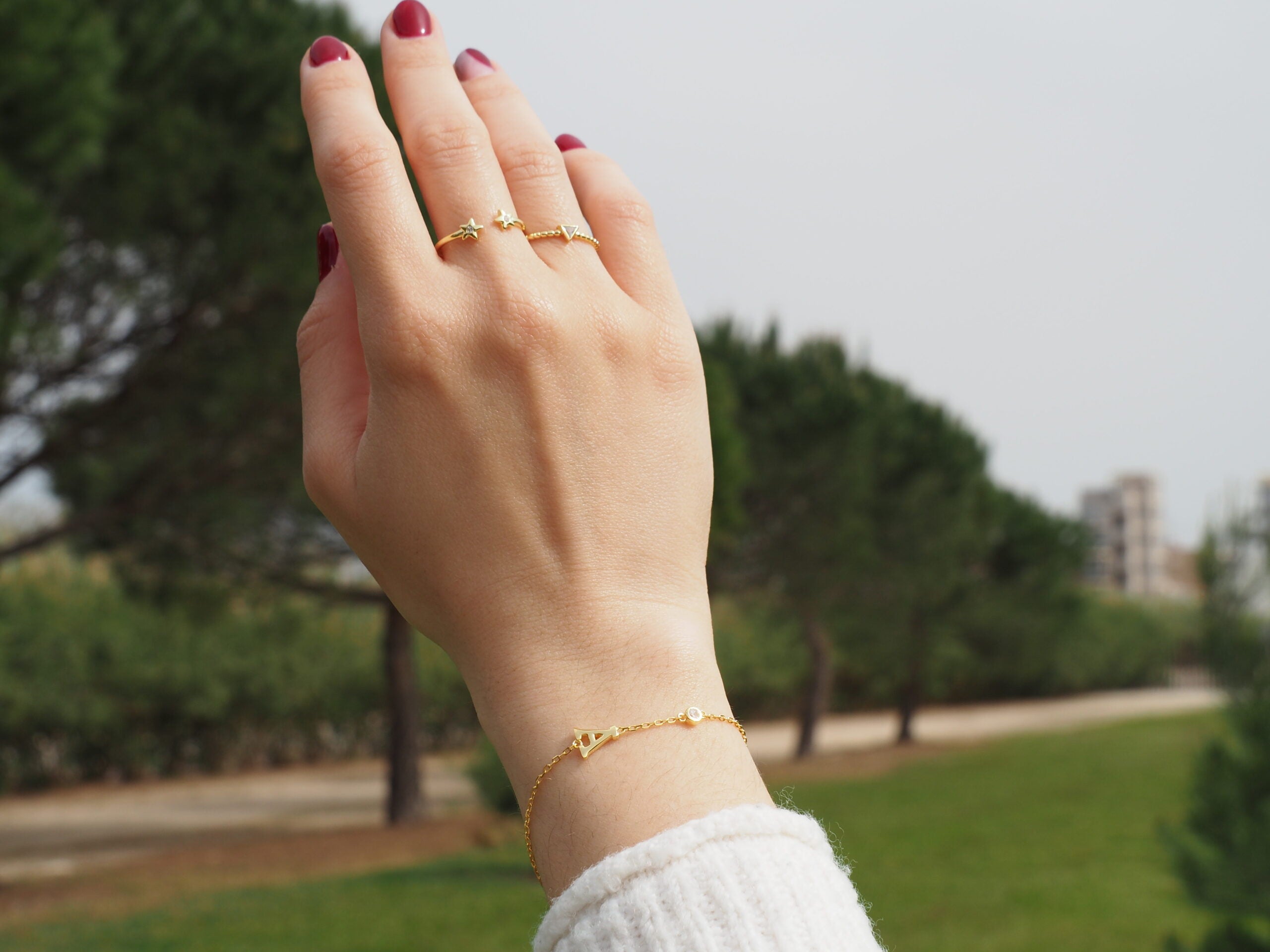 Pulsera INICIAL para Mujer de Plata Personalizada