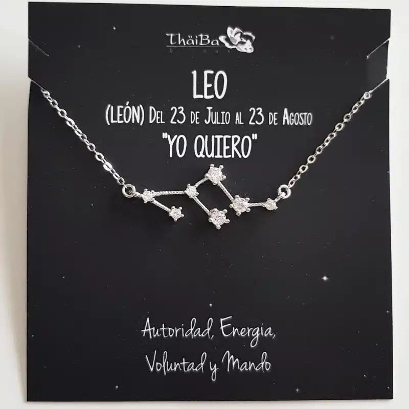 Gargantilla para Mujer HORÓSCOPOS con CONSTELACIONES Plata y Circonitas ThaiBa