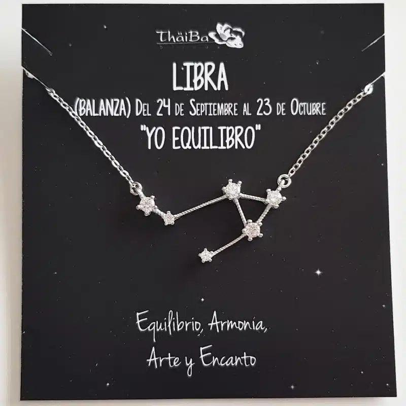 Gargantilla para Mujer HORÓSCOPOS con CONSTELACIONES Plata y Circonitas ThaiBa