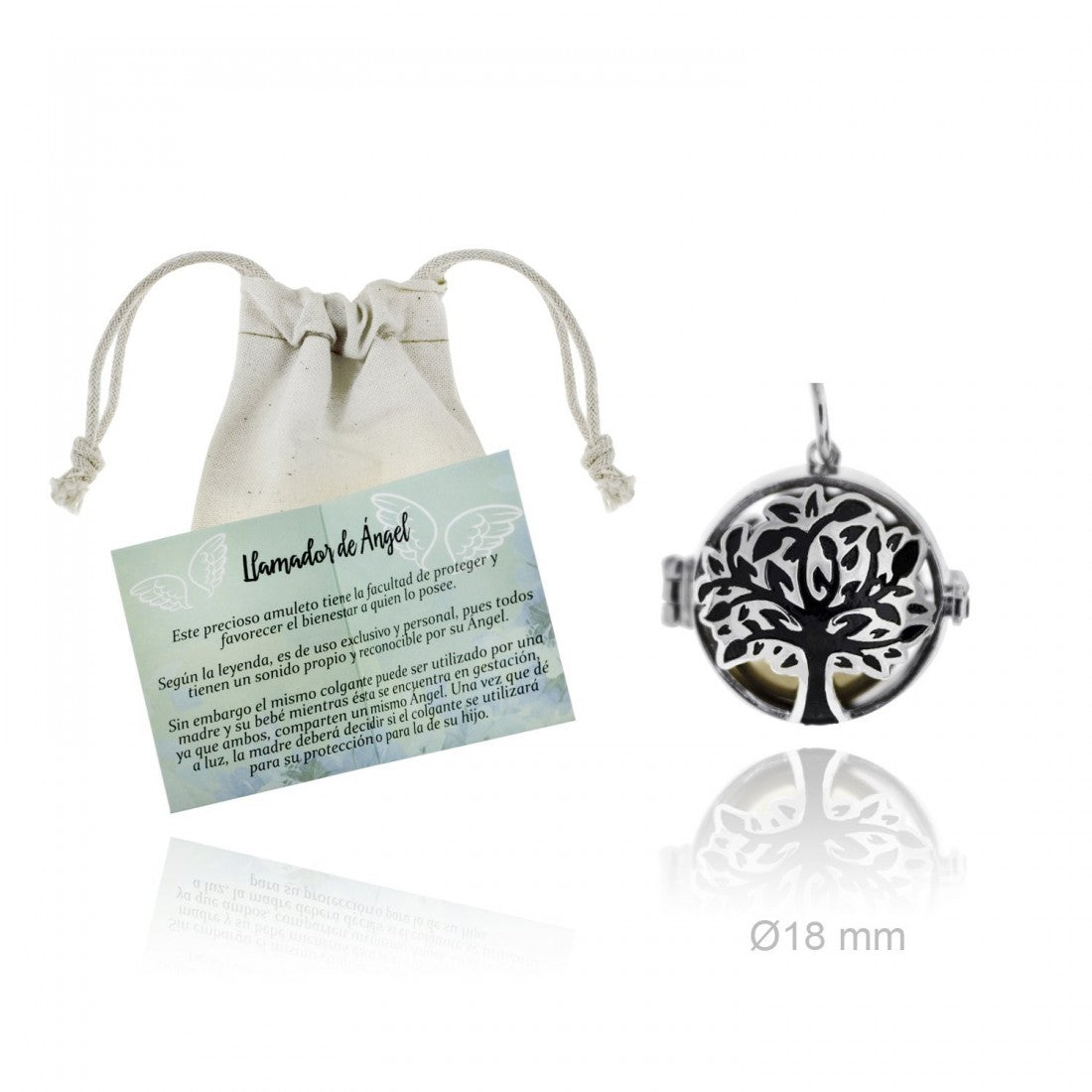 Colgante para Mujer Llamador de Ángel Árbol de la Vida en Plata